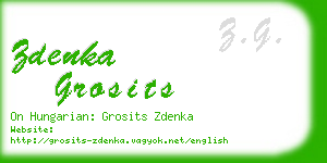 zdenka grosits business card